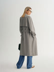 Trench-coat gris fluide