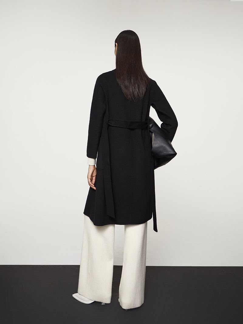 Women's Noir Round Neck Stripe Knitted Vest