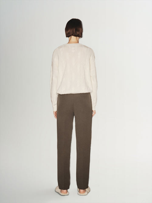Load image 1 in gallery view. Ecru cashmere sweater