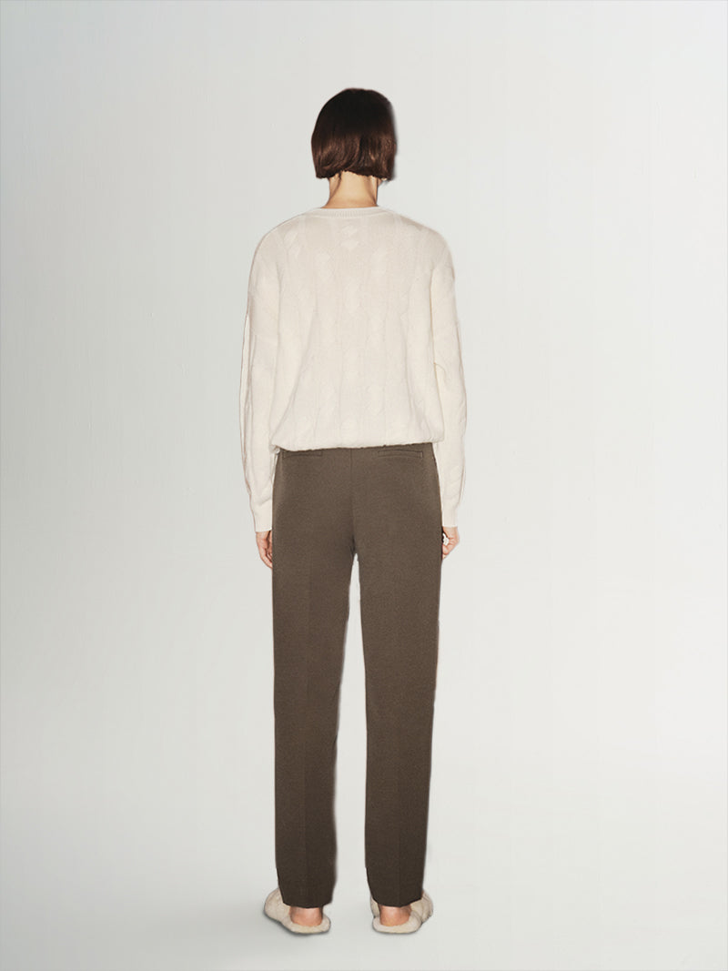 Pull écru en cachemire