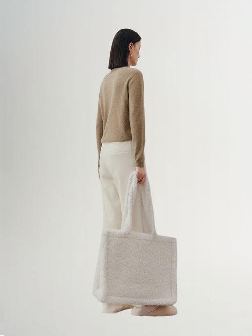 Load image 1 in gallery view. Women's Ligeht Beige Straight Fit Comfy Pants