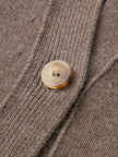 100% cashmere long-sleeved button-up cardigan