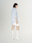 Short sleeve blazer, light blue
