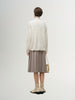 Women's White Casual  Round Neck Cashmere Sweater