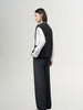 Dark gray V-neck knitted vest