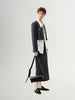 Women's Gray High Waist 100% Wool Skirt