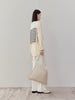 Women's White Stripe Round Neck Sleeveless Knit Sweater Vest Top