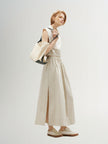 Beige cotton skirt