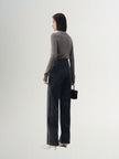Women's Gray Polo Neck Long Sleeve Kintwear