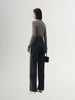 Women's Gray Polo Neck Long Sleeve Kintwear