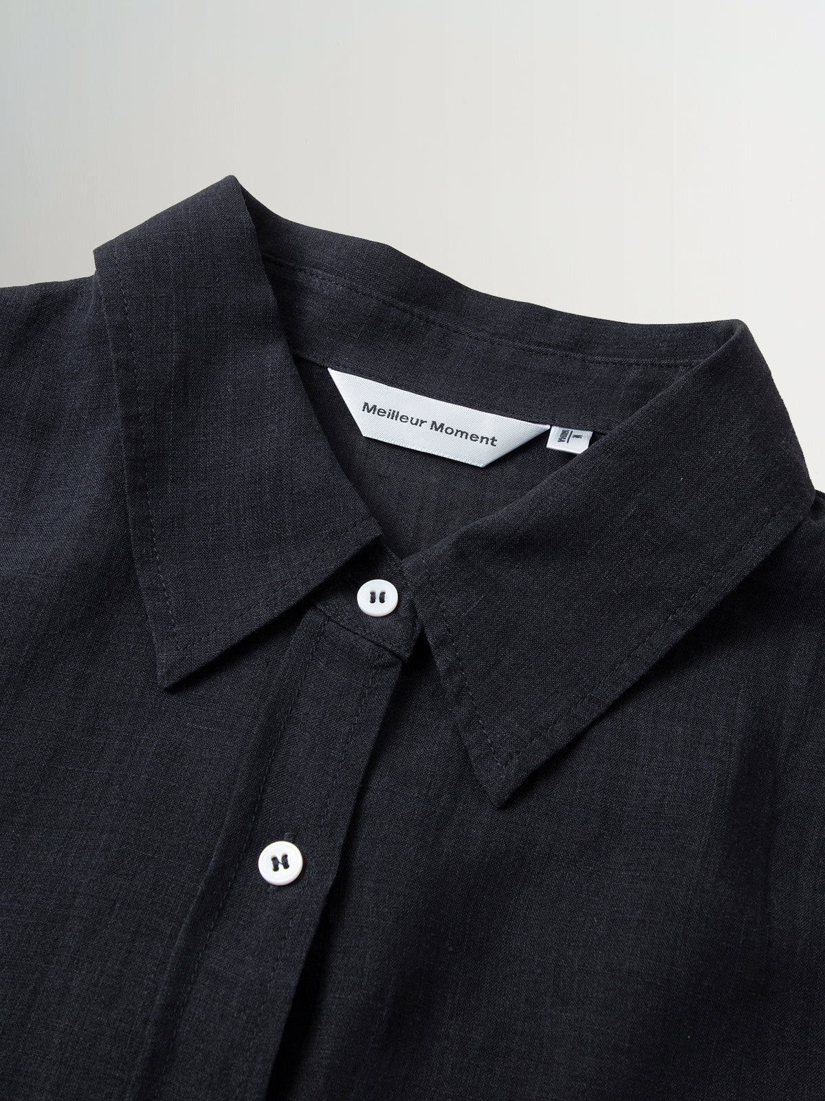 Relaxed-Fit Structured Shoulder Long-Sleeve Lapel Shirt
