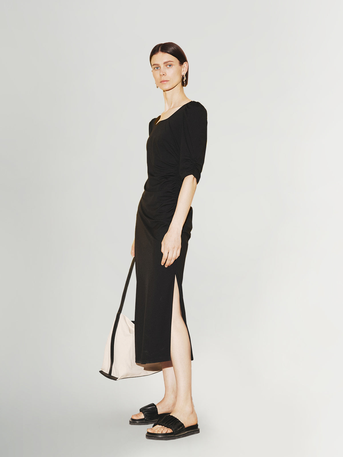 Slim black dress