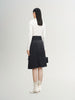Women's Original White Polo Neck Long Sleeves Lyocell Triacetate Rib Pattern Knitwear