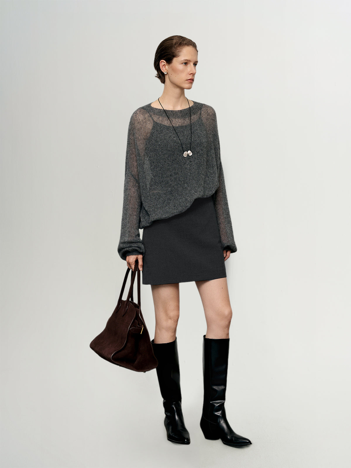 Cashmere-Silk Relaxed Pullover Sweater