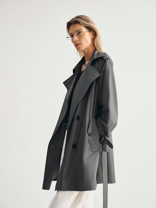 Carica immagine 1 in visualizzazione galleria. Pure Cotton Trench Coat