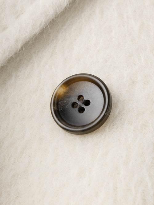 Load image 1 in gallery view. Women's Ivory Notch Lapel Double Breasted Tie Belt Coat