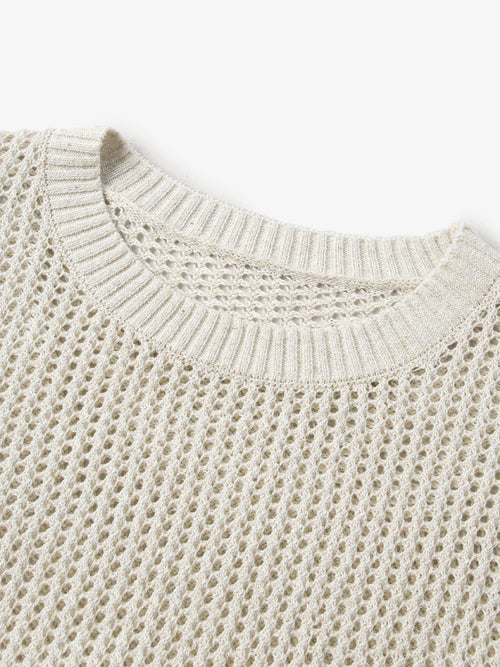 Load image 1 in gallery view. Linen Openwork Sweater