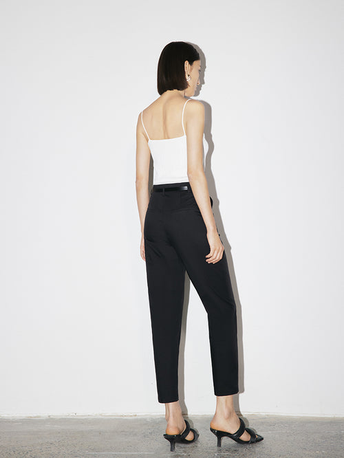 Load image 1 in gallery view. Black slim fit pants
