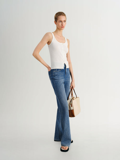 Carica immagine 1 in visualizzazione galleria. Slim-Fit Lyocell U-Neck Sleeveless Tank