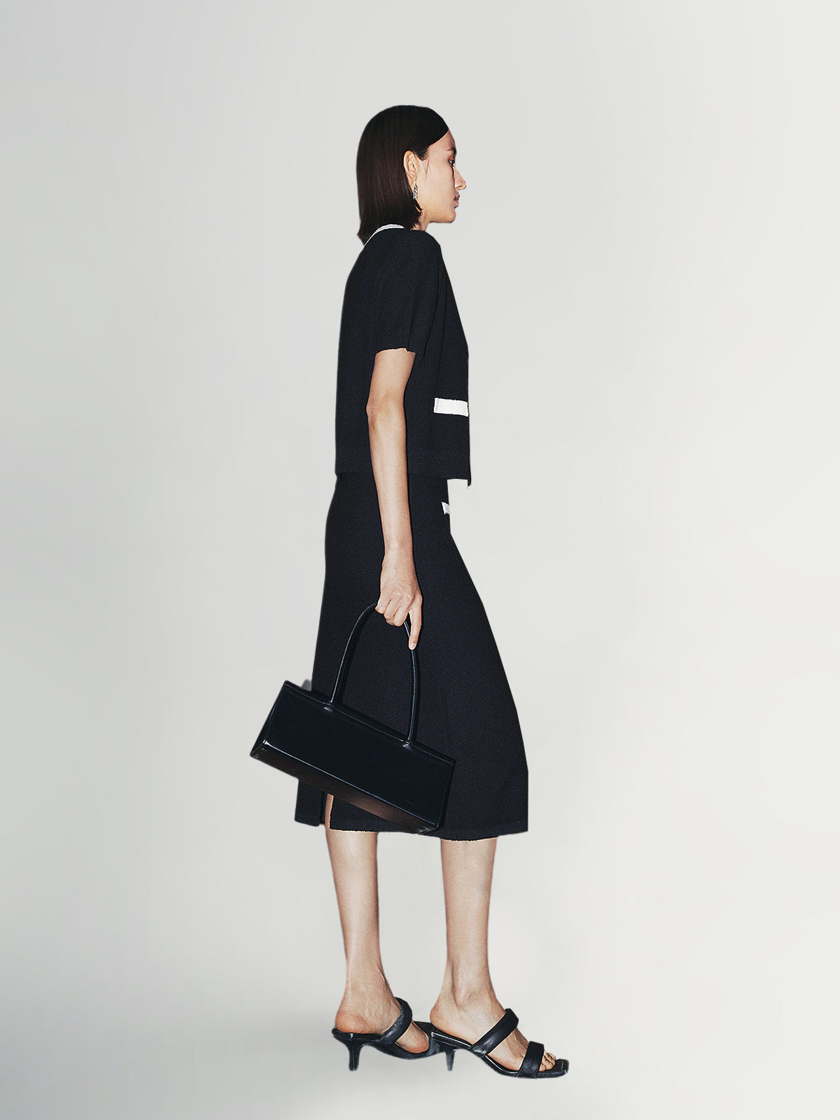 Jupe noire en tricot