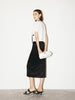 Women's White and Black Round Neck Short Sleeves Knit Top