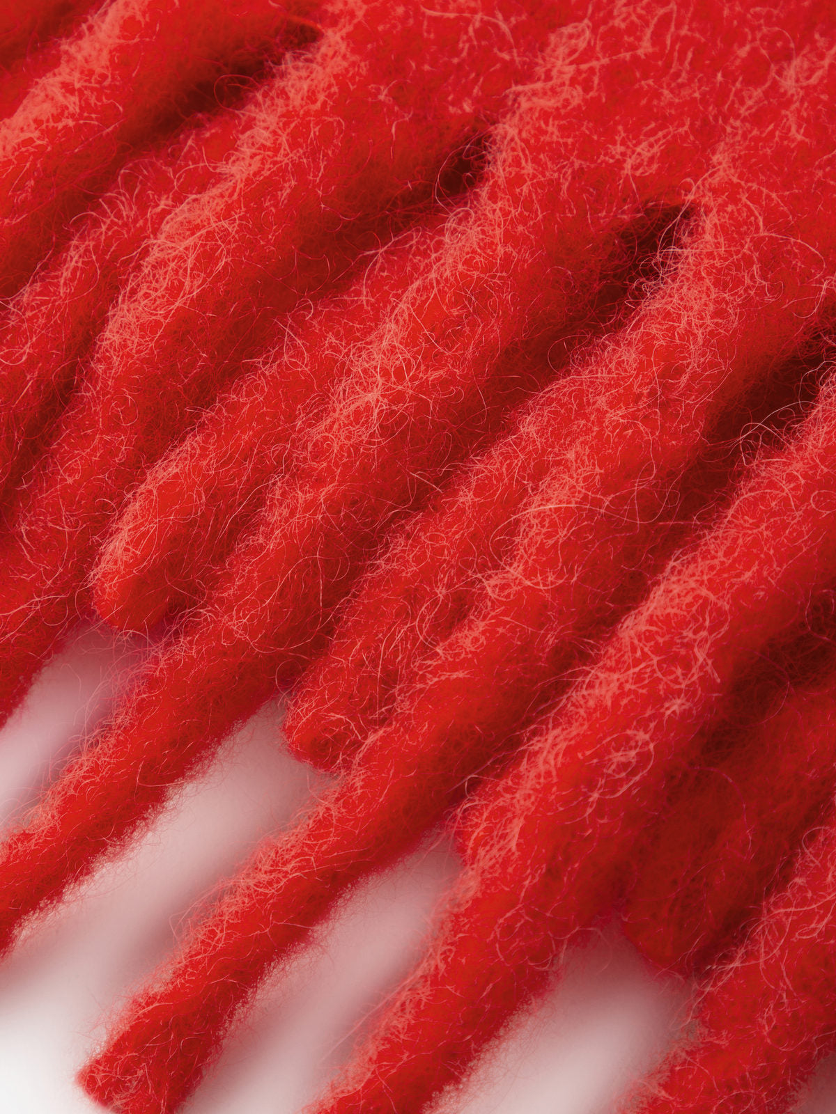 Women's Christmas Red Alpaca Wool Scarf
