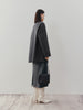 Women's Gray Notch Lapel Sheep Wool Coat