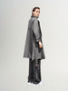 Grey cotton trench coat, double-breasted