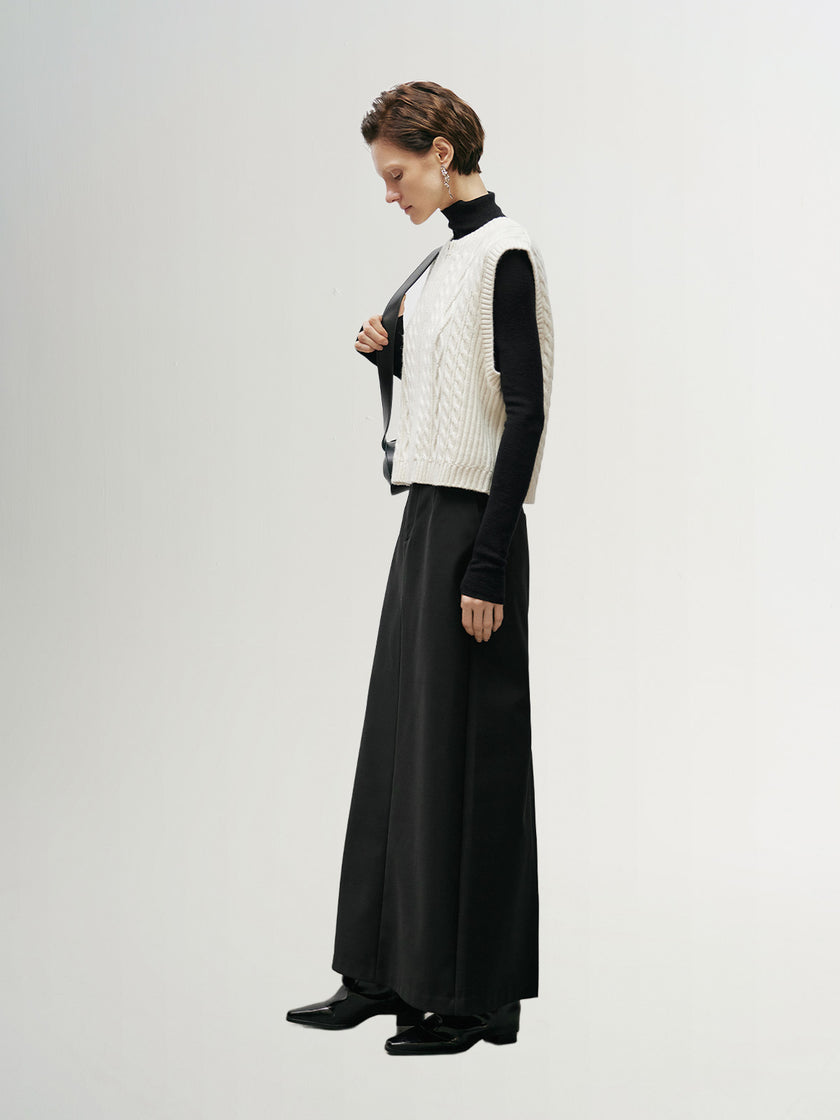 Gilet tricoté sans manches