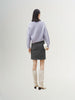 Women's Gray Straight Fit Middle Length Skirt