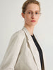 Linen Striped Peak Lapel Blazer