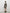 Women's Brown Classic Collar Long Sleeve Wool Vest Splicing Dress
