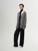 Women's Gray V Neck Button Down Sweater Cardigan