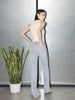Women's Dark Blue Straight Fit Slit Design Denim Jeans