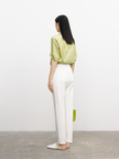 Women's Green Polo V Neck Short Sleeves 100% High Quality Cotton Shirt