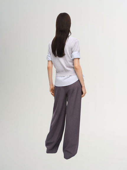 Pantalon large gris