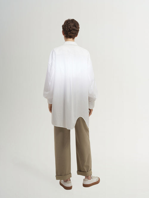 Charger l'image 1 dans la galerie. Women's White Classic Collar 100% Cotton Shirt