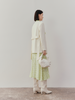 Women's Spring Original White V Neck Belted Blazer