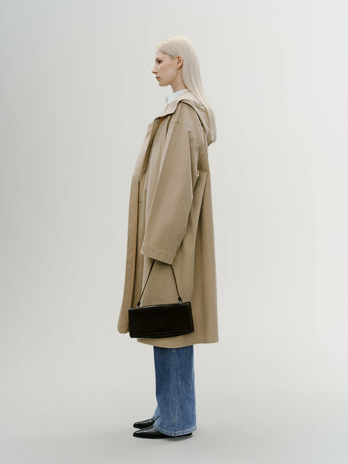 Charger l'image 1 dans la galerie. Cotton Hooded Rain Coat