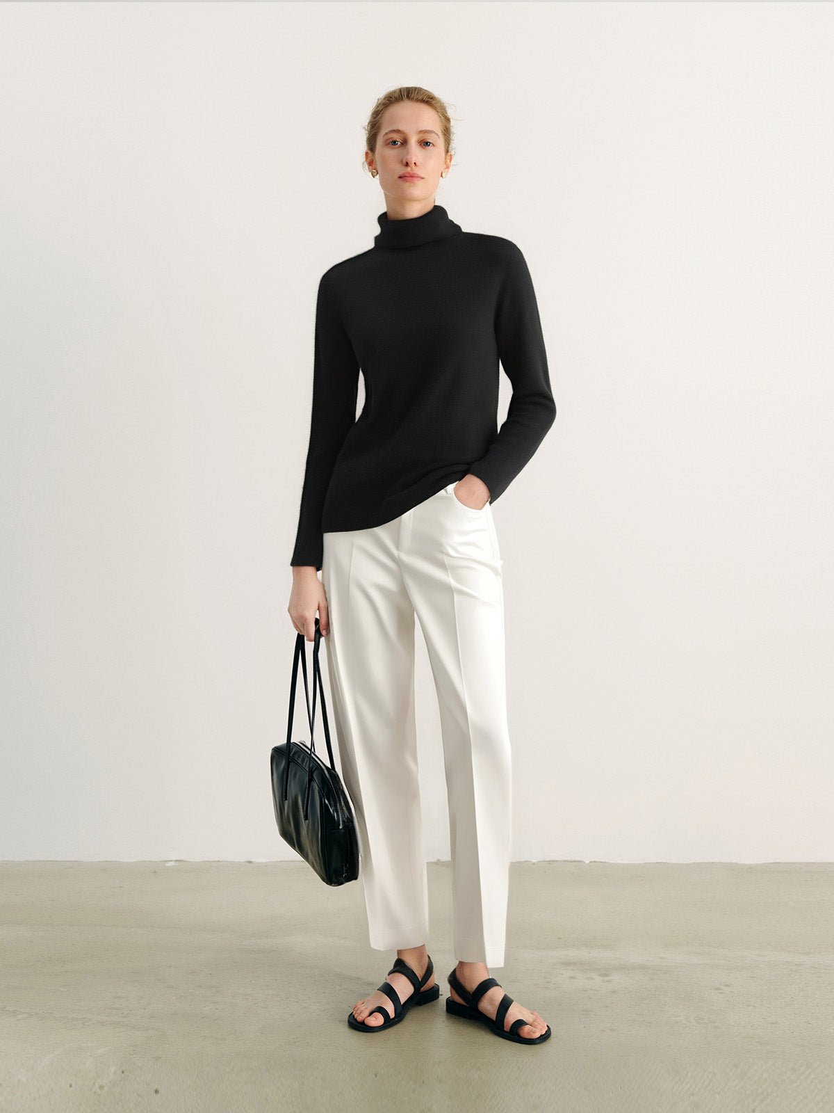 Straight white pants