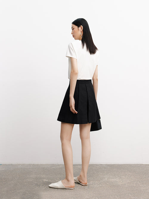 Carica immagine 1 in visualizzazione galleria. Women's Black A-Line Short Skort 5E4150881