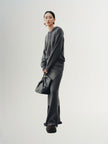 Straight cashmere skirt