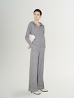 Women's Gray Slim Fit Cashmere Pants