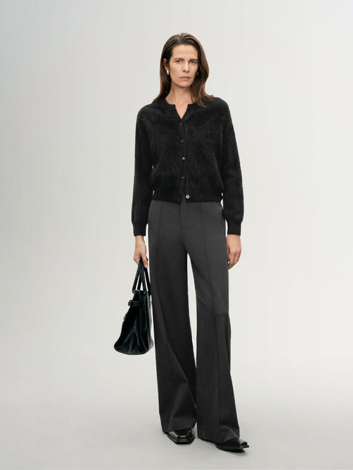 Load image 1 in gallery view. Brushed V-Neck Cashmere Cardigan