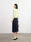 Women's Moonlight Yellow V Neck Elegant Button Down Cardigan Sweater