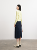 Women's Moonlight Yellow V Neck Elegant Button Down Cardigan Sweater