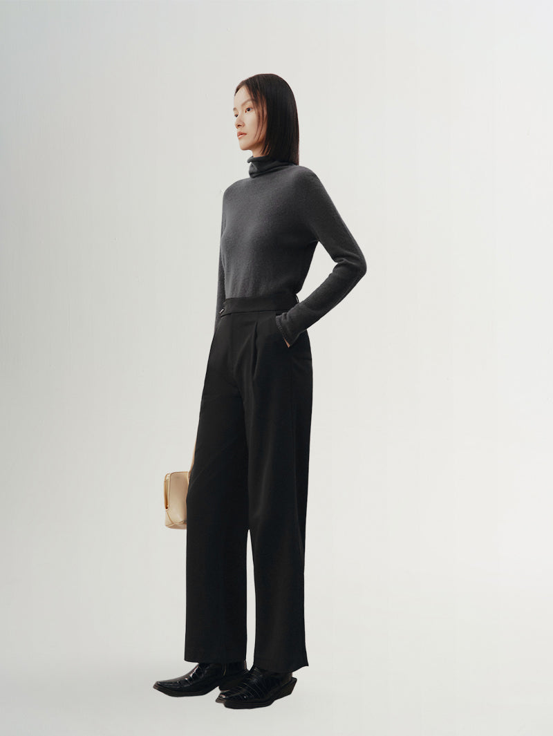 High Neck Layering Cashmere Sweater 599A233007Q