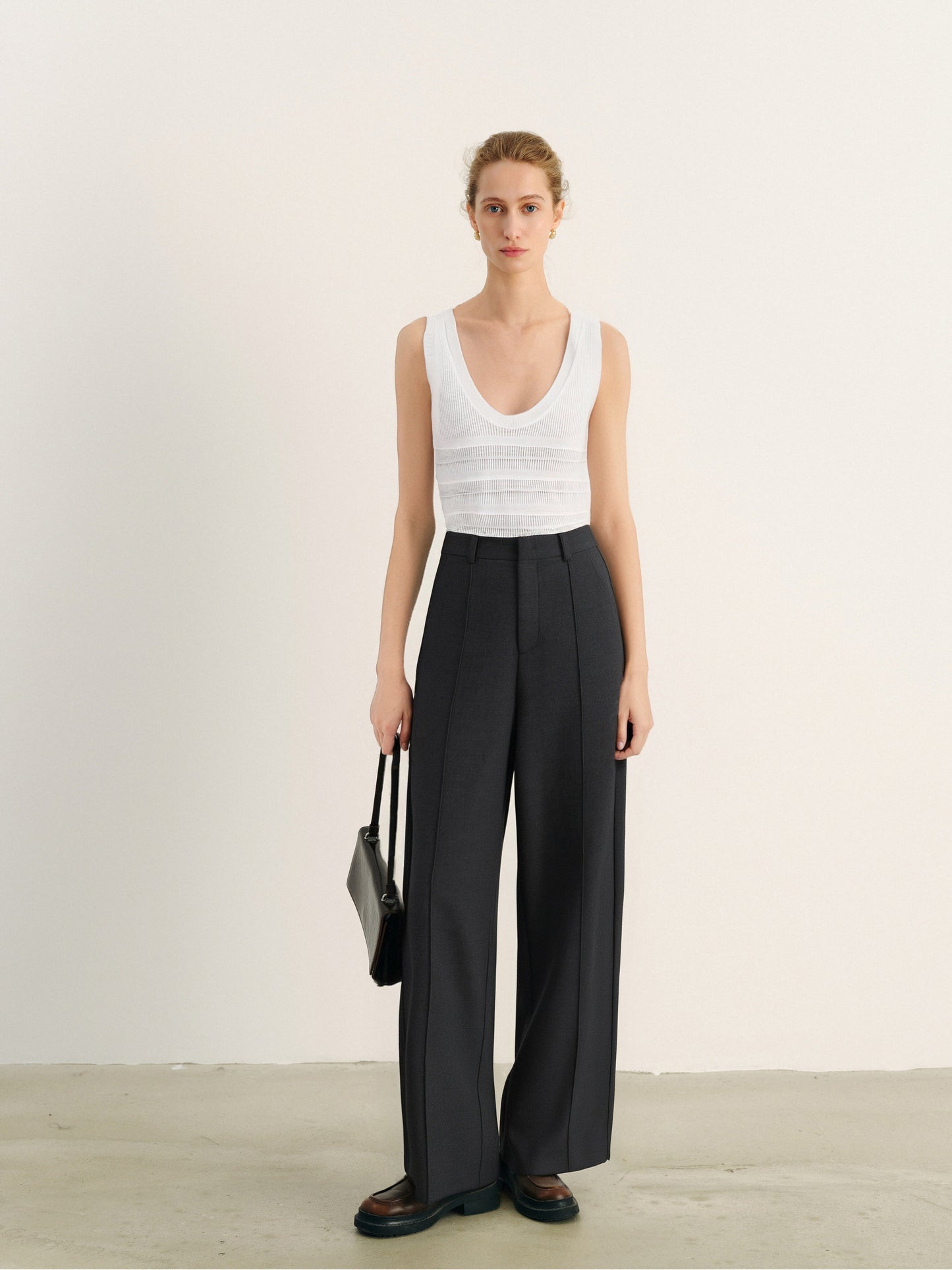 Cotton U-Neck Sleeveless Knit Tank