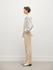 Women's White Small Leg Cotton Trousers