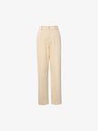 Women's White Small Leg Cotton Trousers